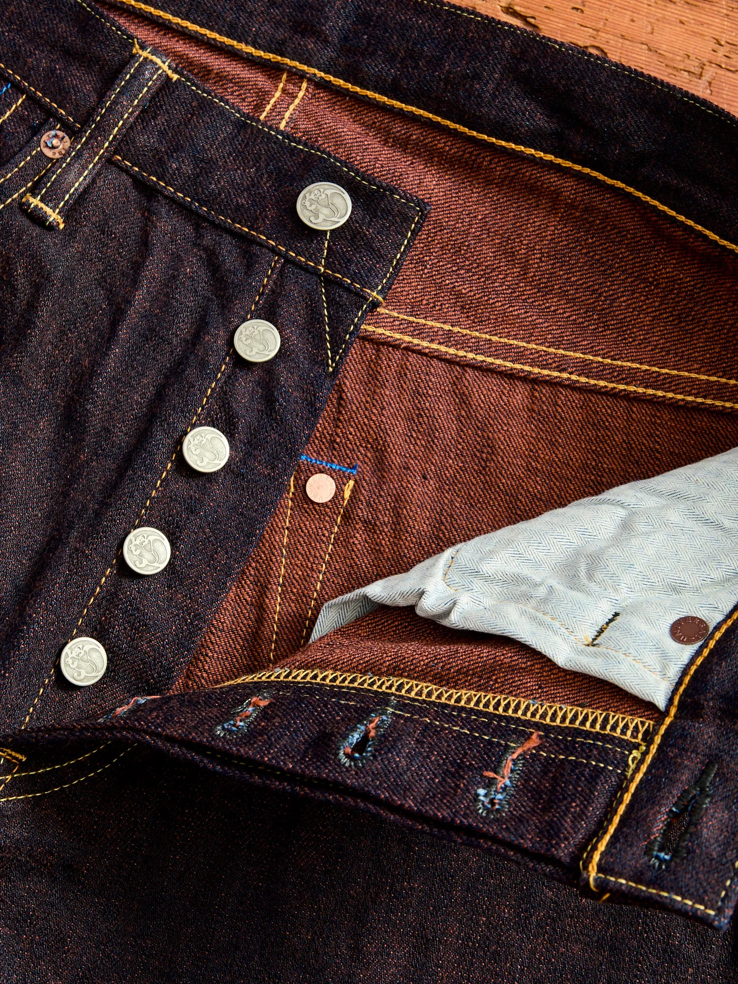 202KH "Kakishibu" 14.5oz Selvedge Denim - High Tapered Fit