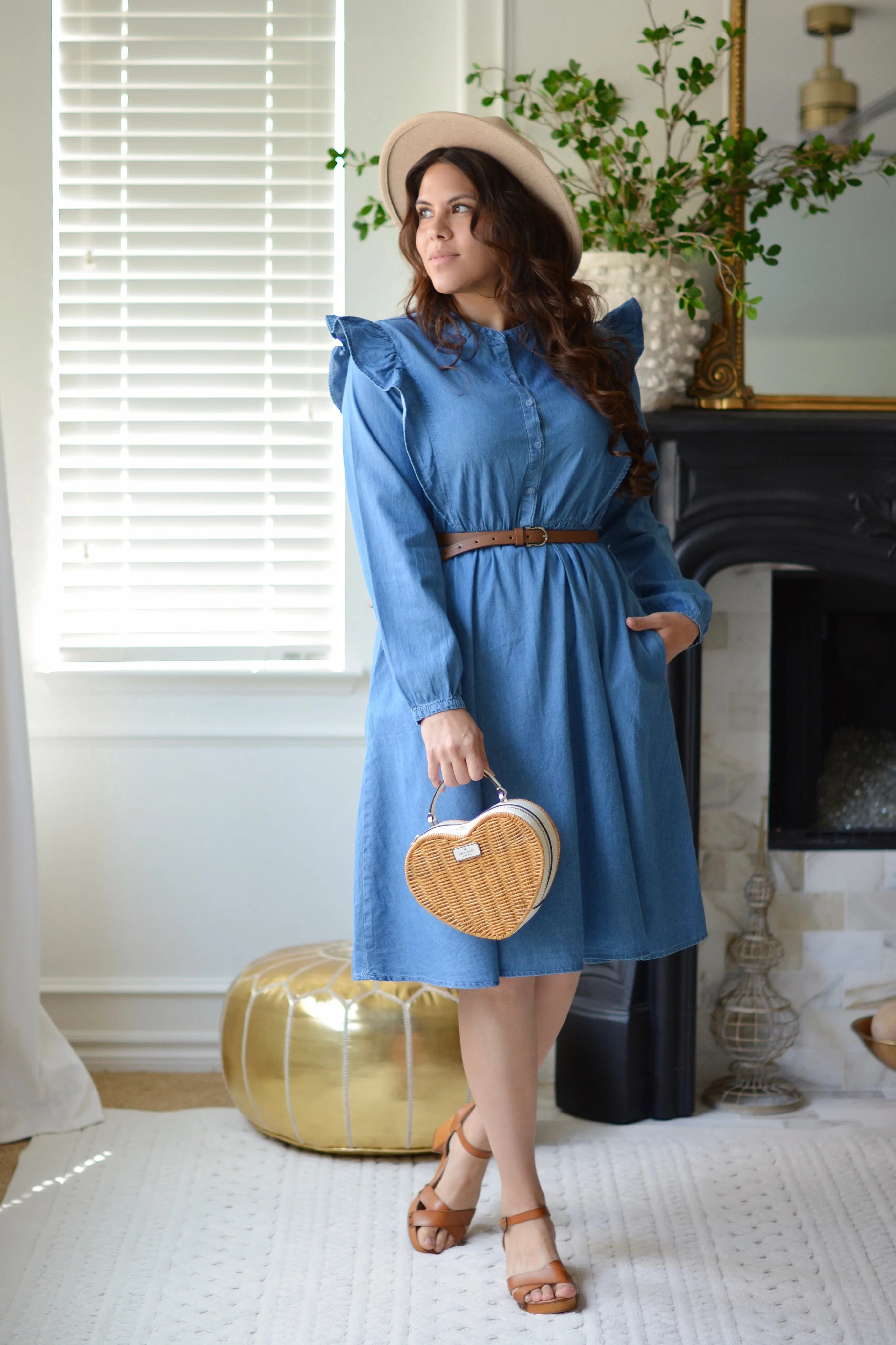 Alba Denim Midi Dress