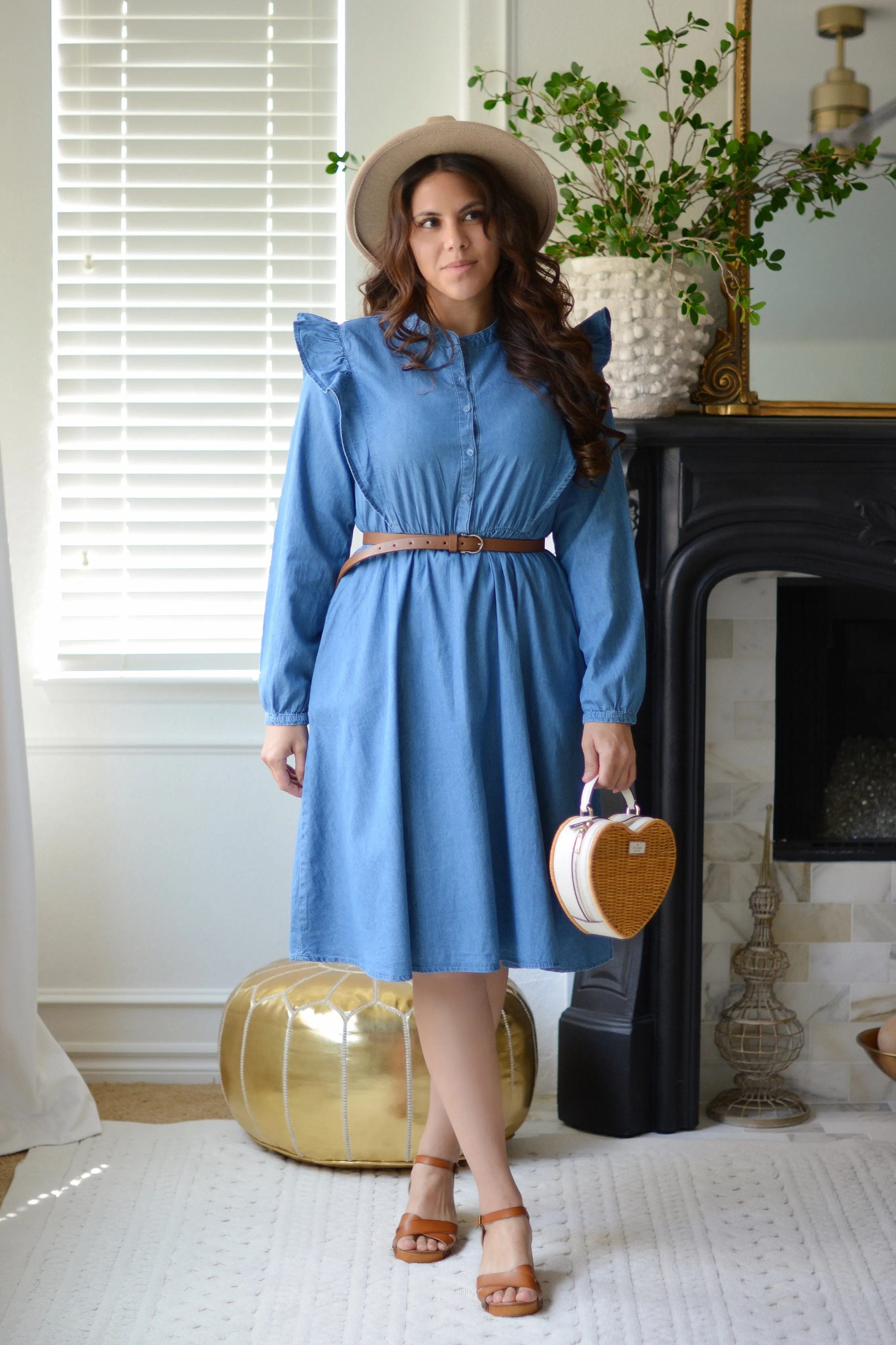 Alba Denim Midi Dress