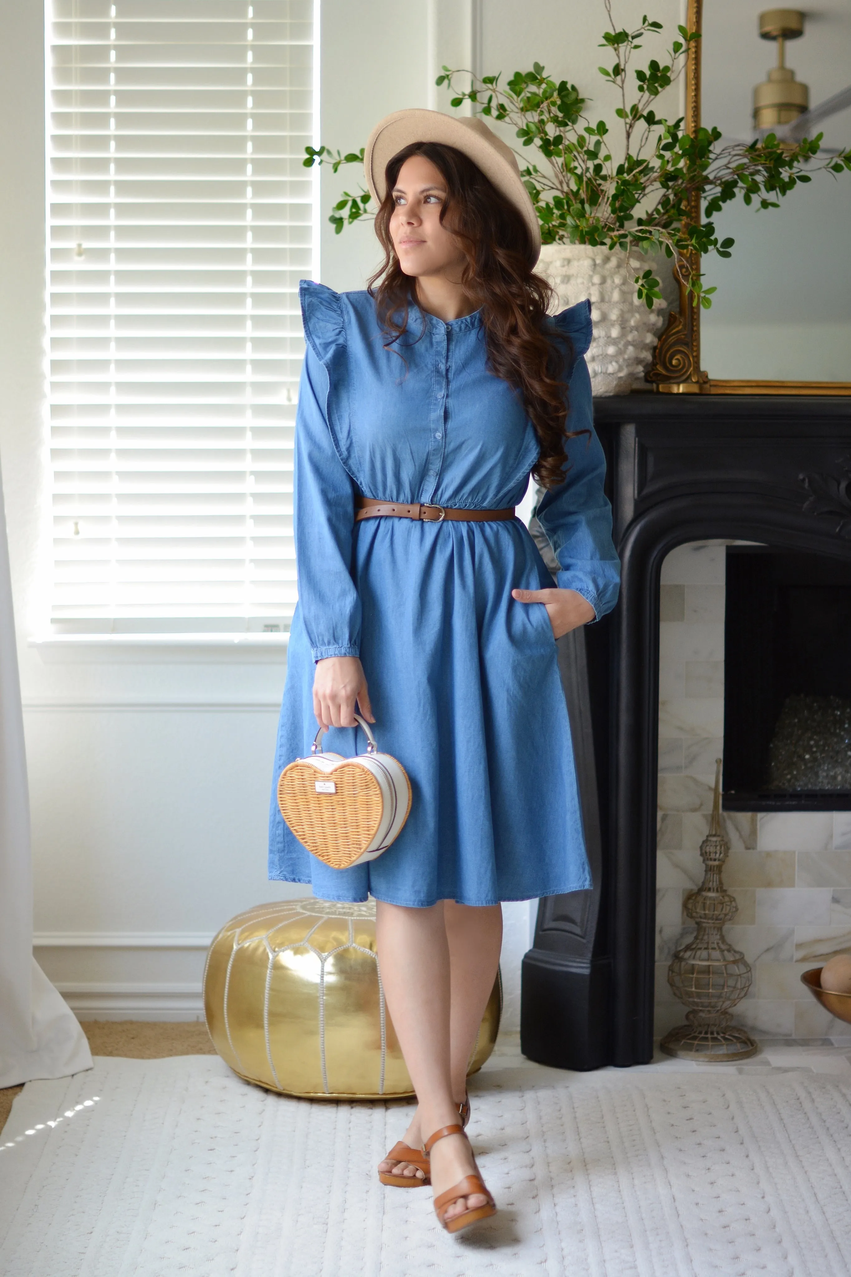 Alba Denim Midi Dress