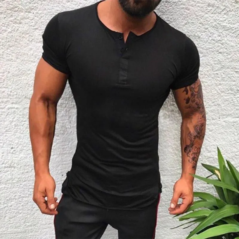 Buttons Slim Fit T Shirt