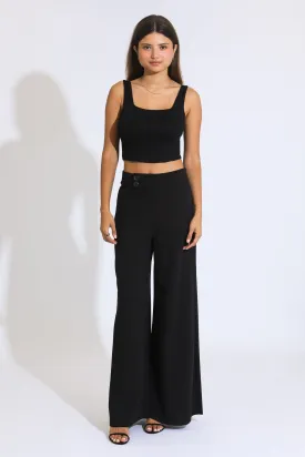 Carrie Extreme Wide Leg Trousers - Black