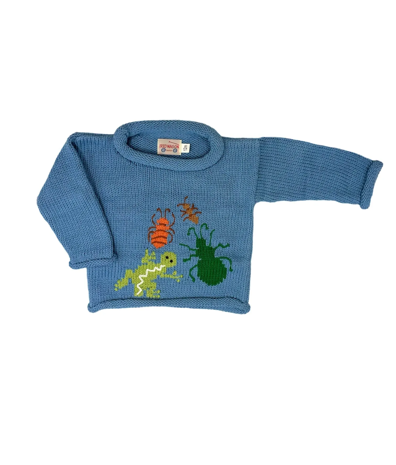 Chambray Gecko & Insects Roll Neck Sweater