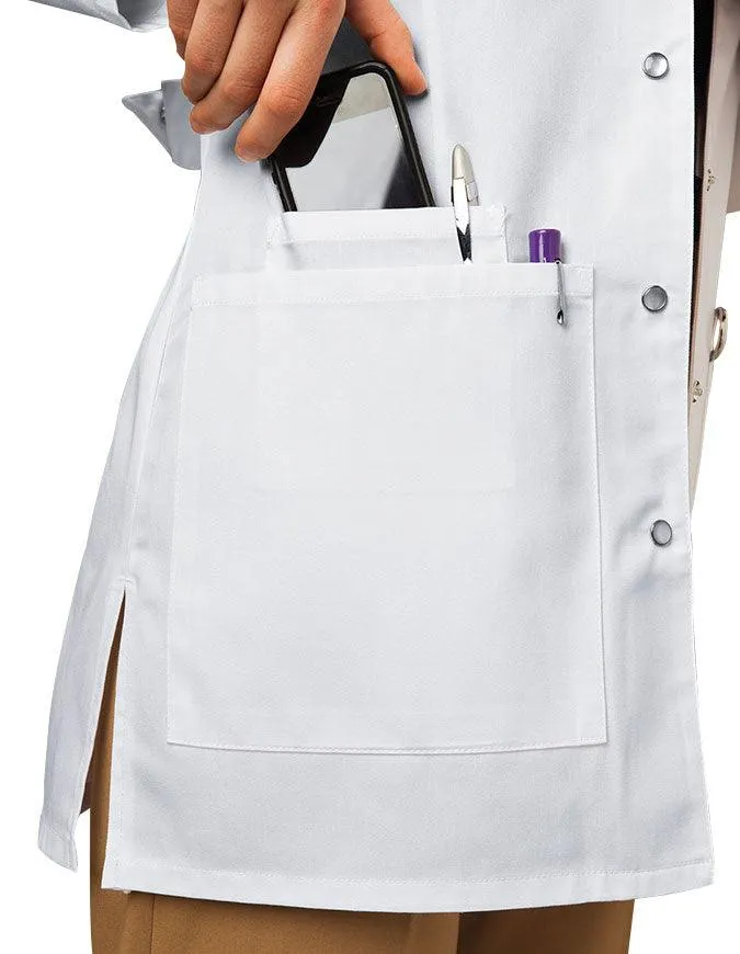 Cherokee 32 Inch Women's Snap Front White Lab Coat