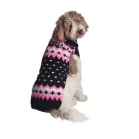 Chilly Dog Sweater  Navy & Pink Alpine SALE