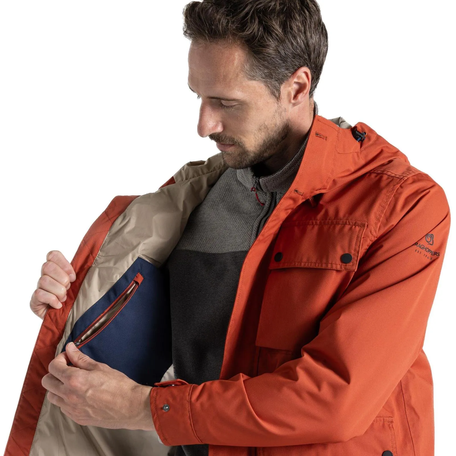 Craghoppers Mens Hartley Waterproof Hooded Jacket