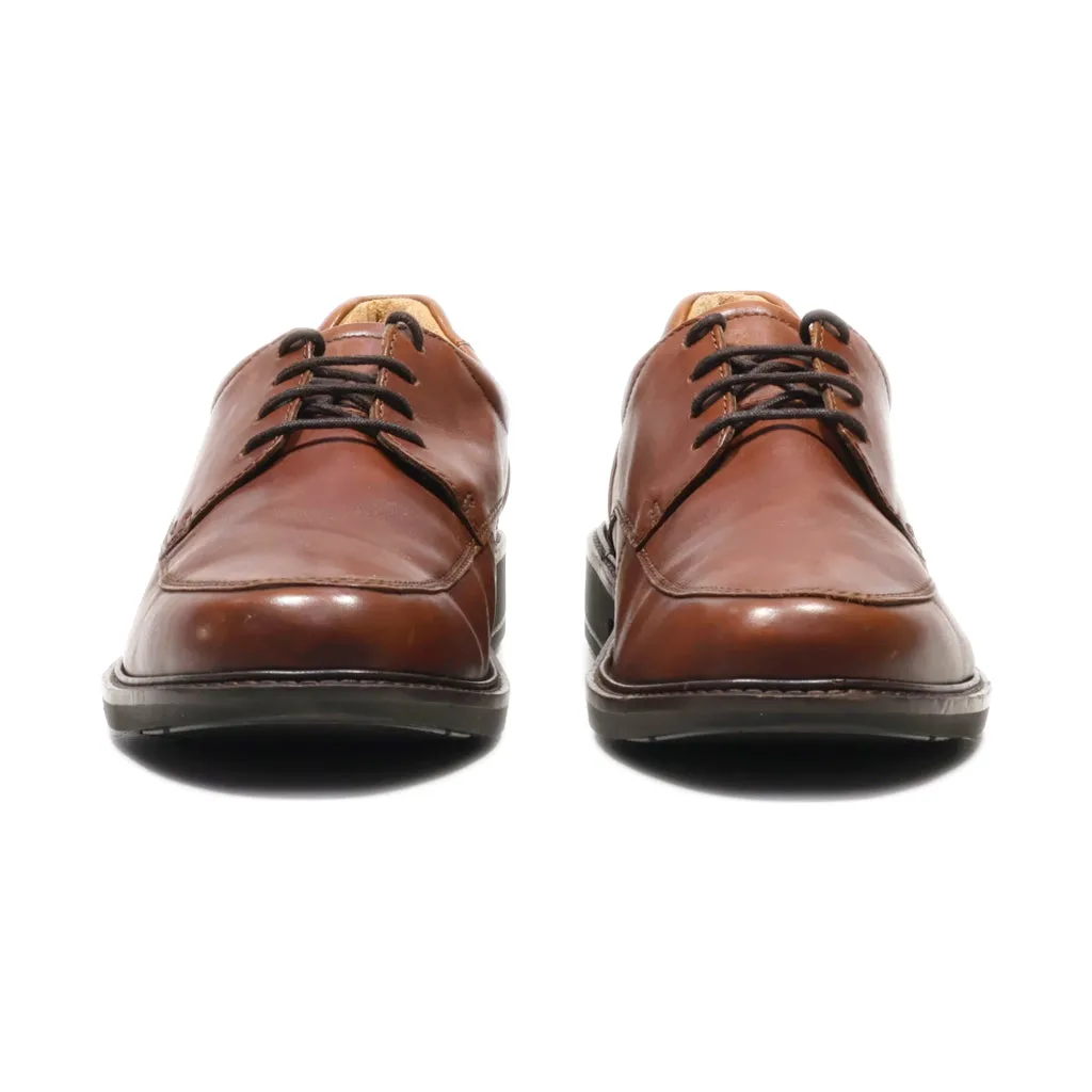 Ecco Formal Lace Ups Leather Brown Colour For Men