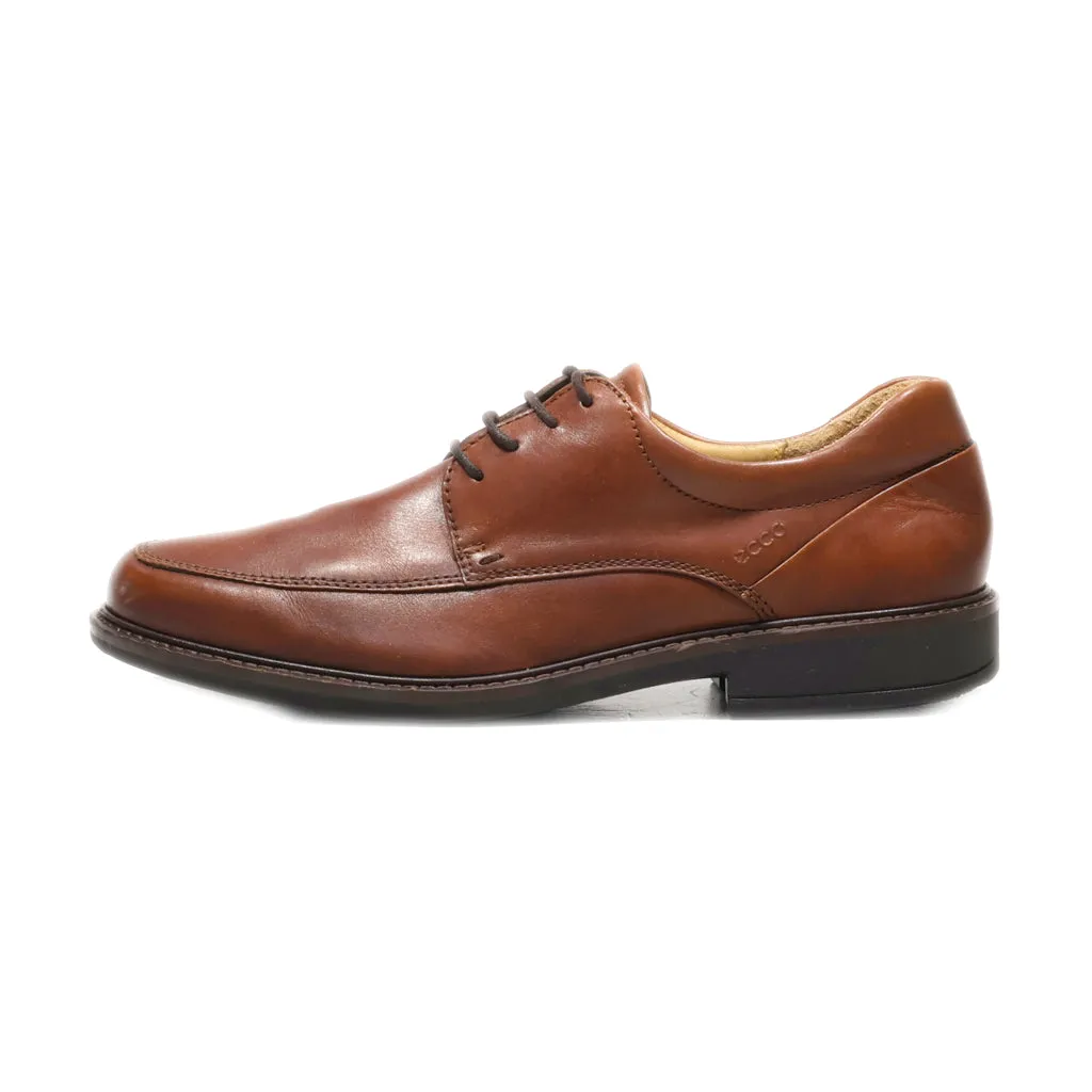 Ecco Formal Lace Ups Leather Brown Colour For Men