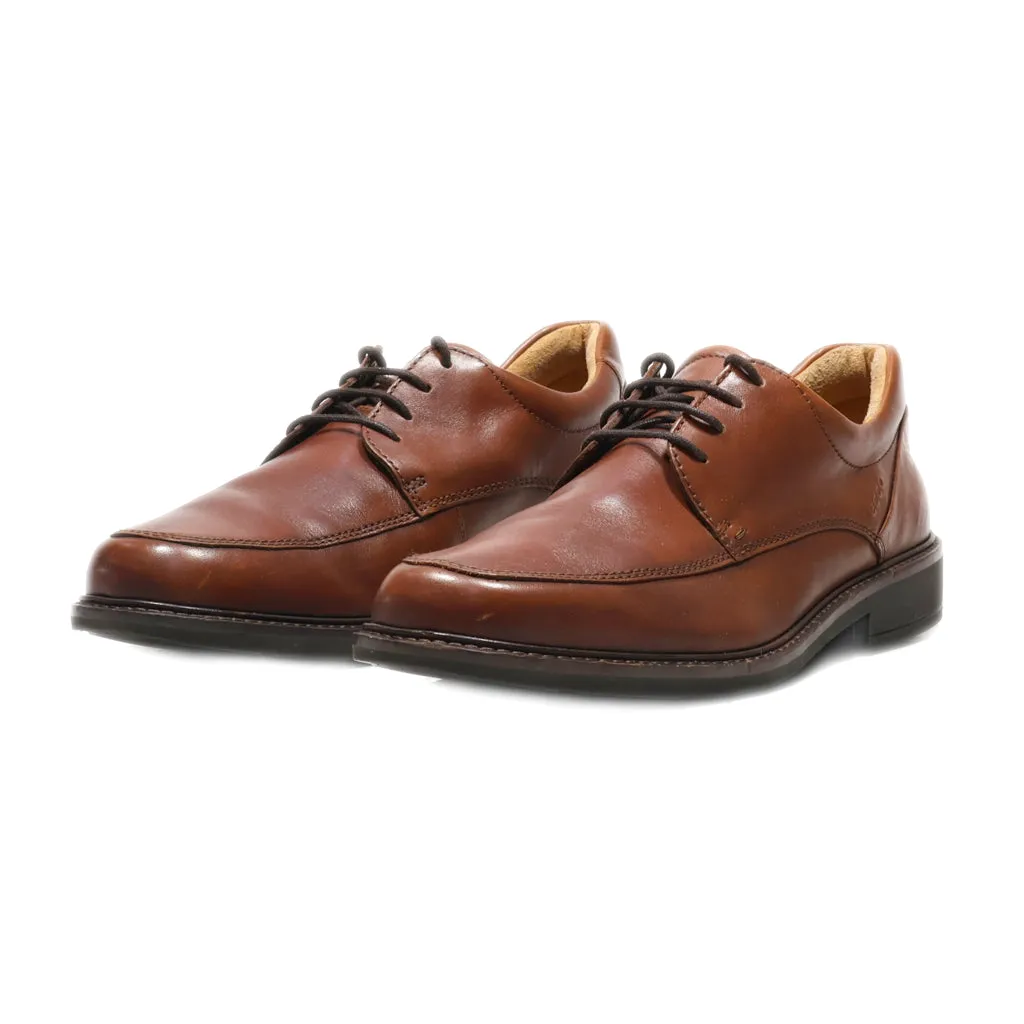 Ecco Formal Lace Ups Leather Brown Colour For Men