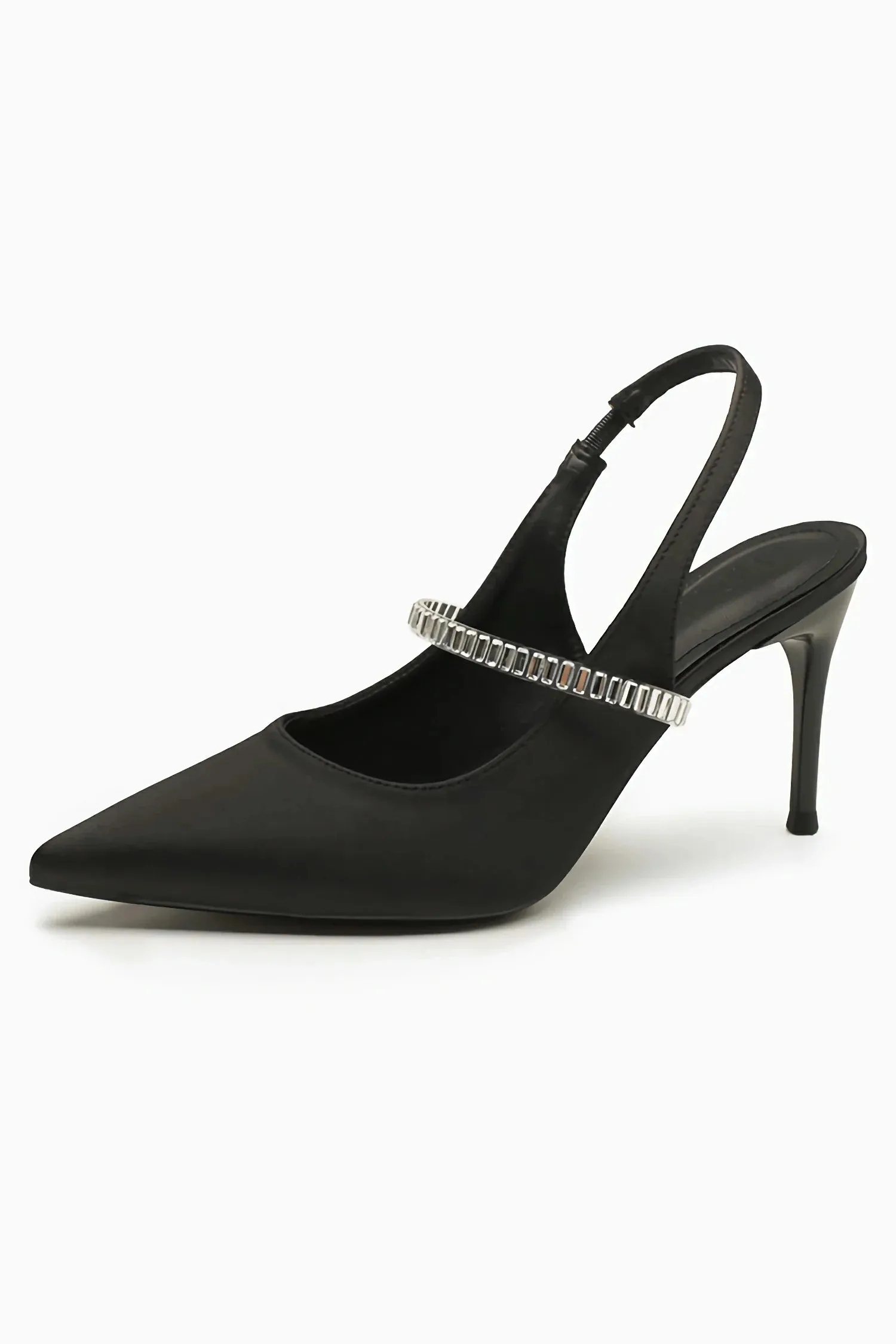 Fatima Point Toe Chain Heels