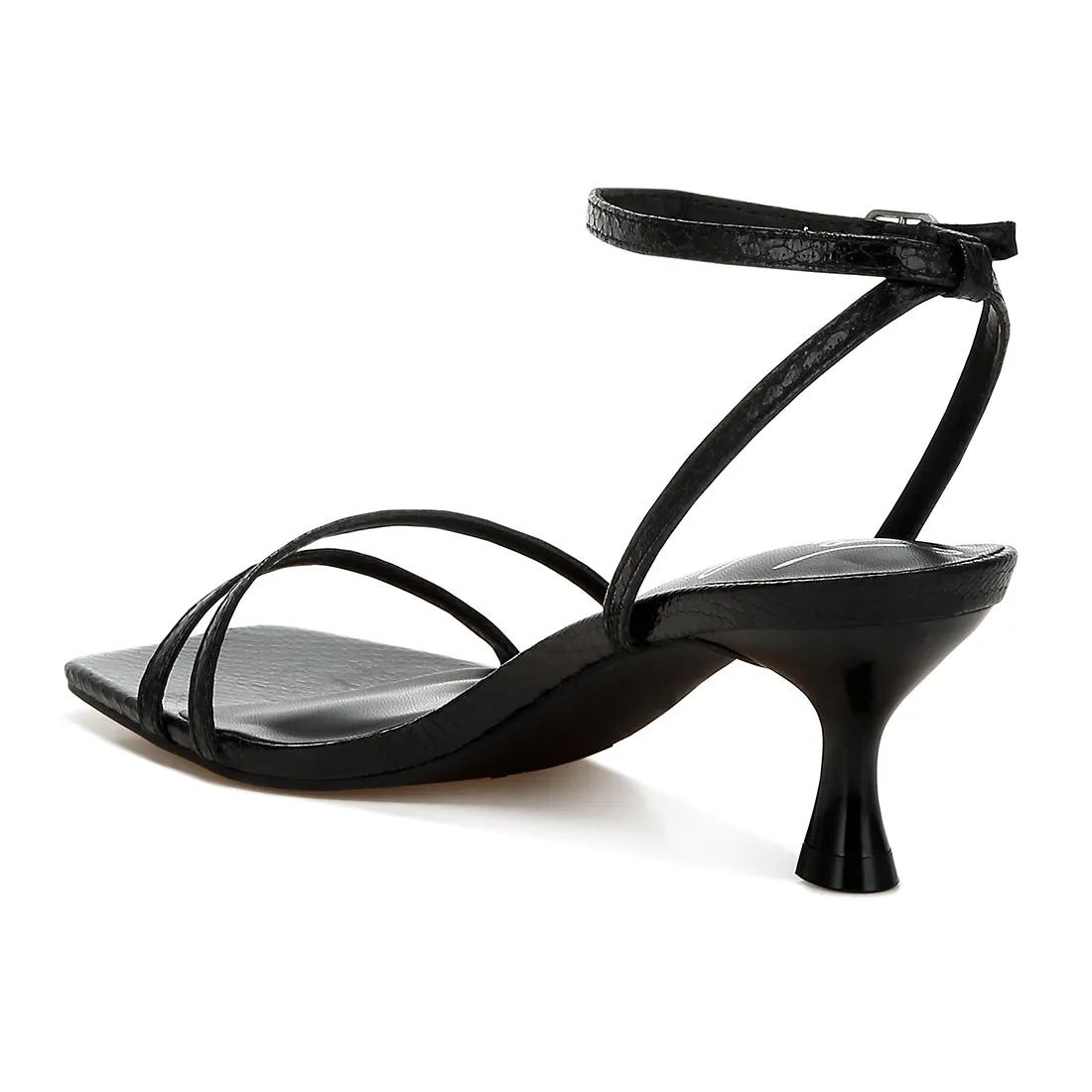 Faux Leather Strappy Sandals