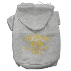 Golden Christmas Present Pet Hoodies Grey Size Xxxl (20)