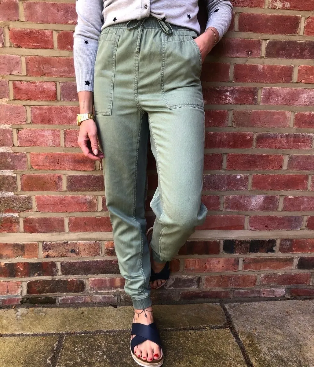 Green Tencel Joggers