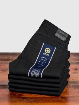 J414 14oz Black Selvedge Denim - Classic Straight Fit