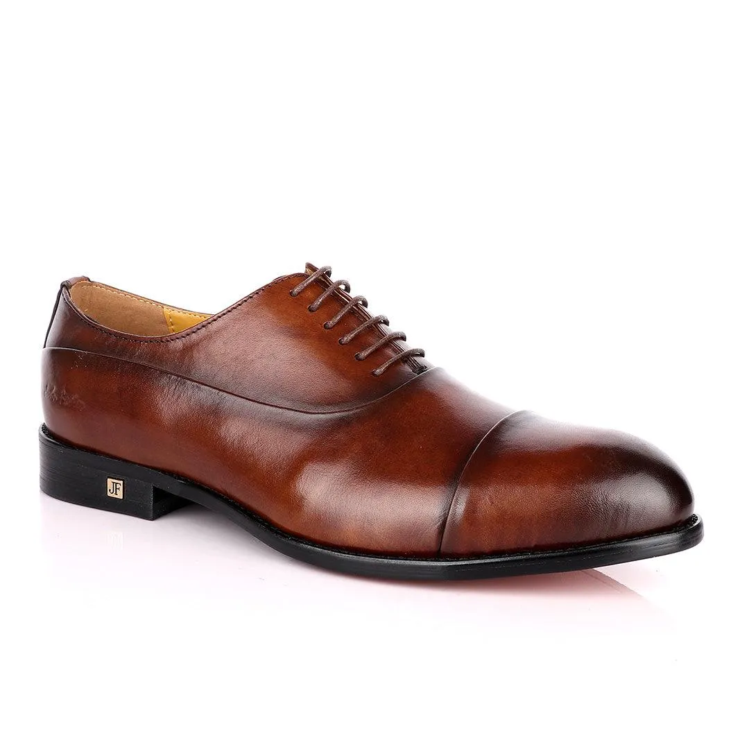 John Foster Oxford Coffee Laceup Leather Shoe