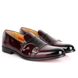 John Medson Double monk Plain Design Men's Shoe