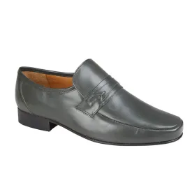 Kensington MK002F Grey Leather Men’s Leather Sole Slip-on