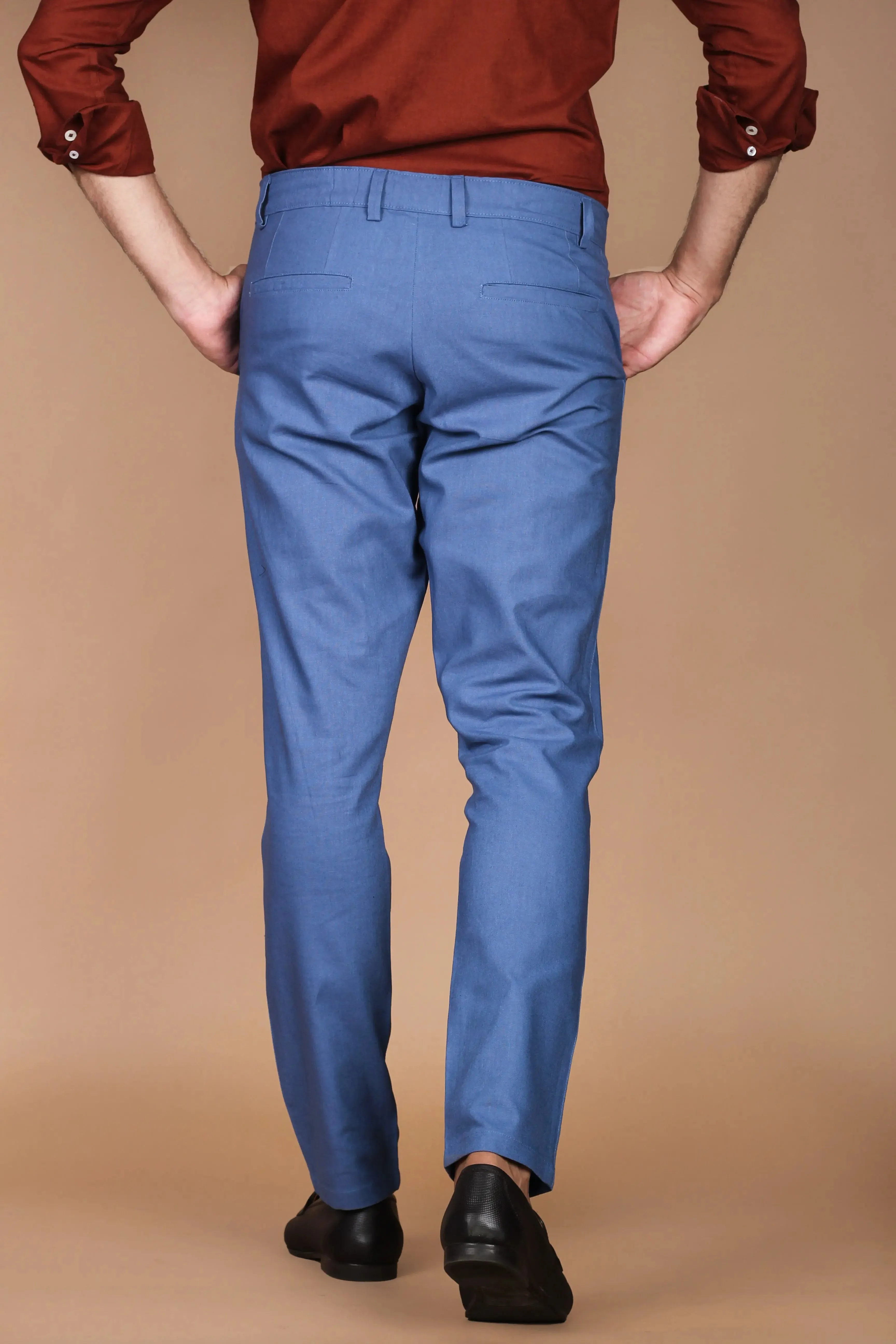 Lapis Blue Linen Trousers