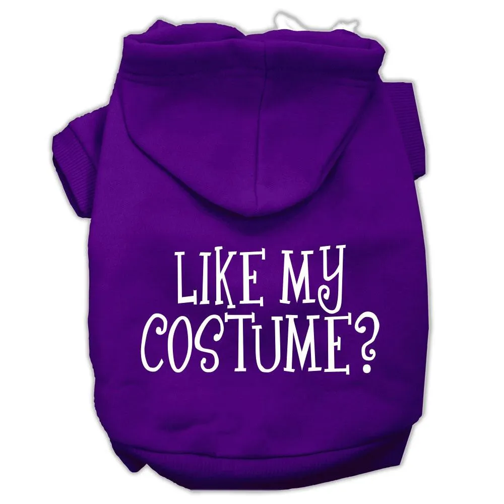 Like my costume? Screen Print Pet Hoodies Purple Size L (14)