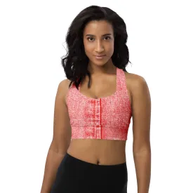 Longline sports bra Denim Red