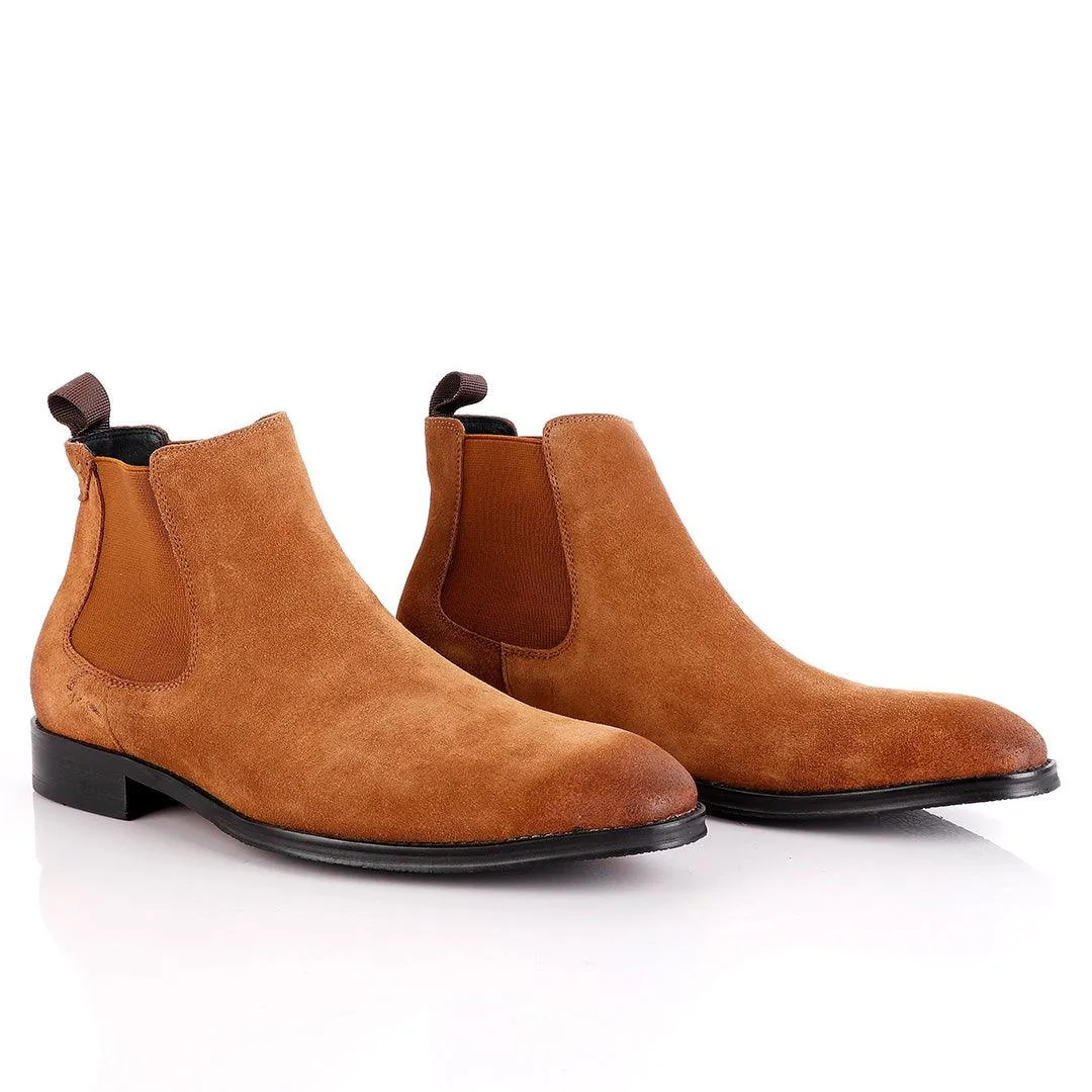 Massimo Dutti Chelsea Brown Suede Shoe