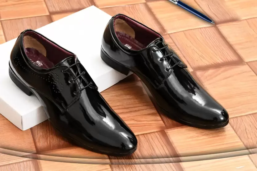 Men's Versatile Black Lace-Up Dress Shoes