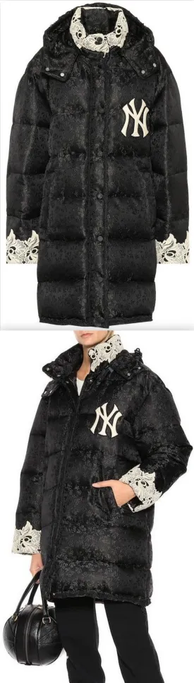 NY Yankees Jacquard Puffer Coat