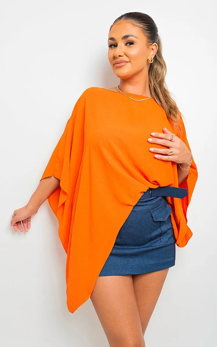 Oversized Batwing Sleeve Casual Tops