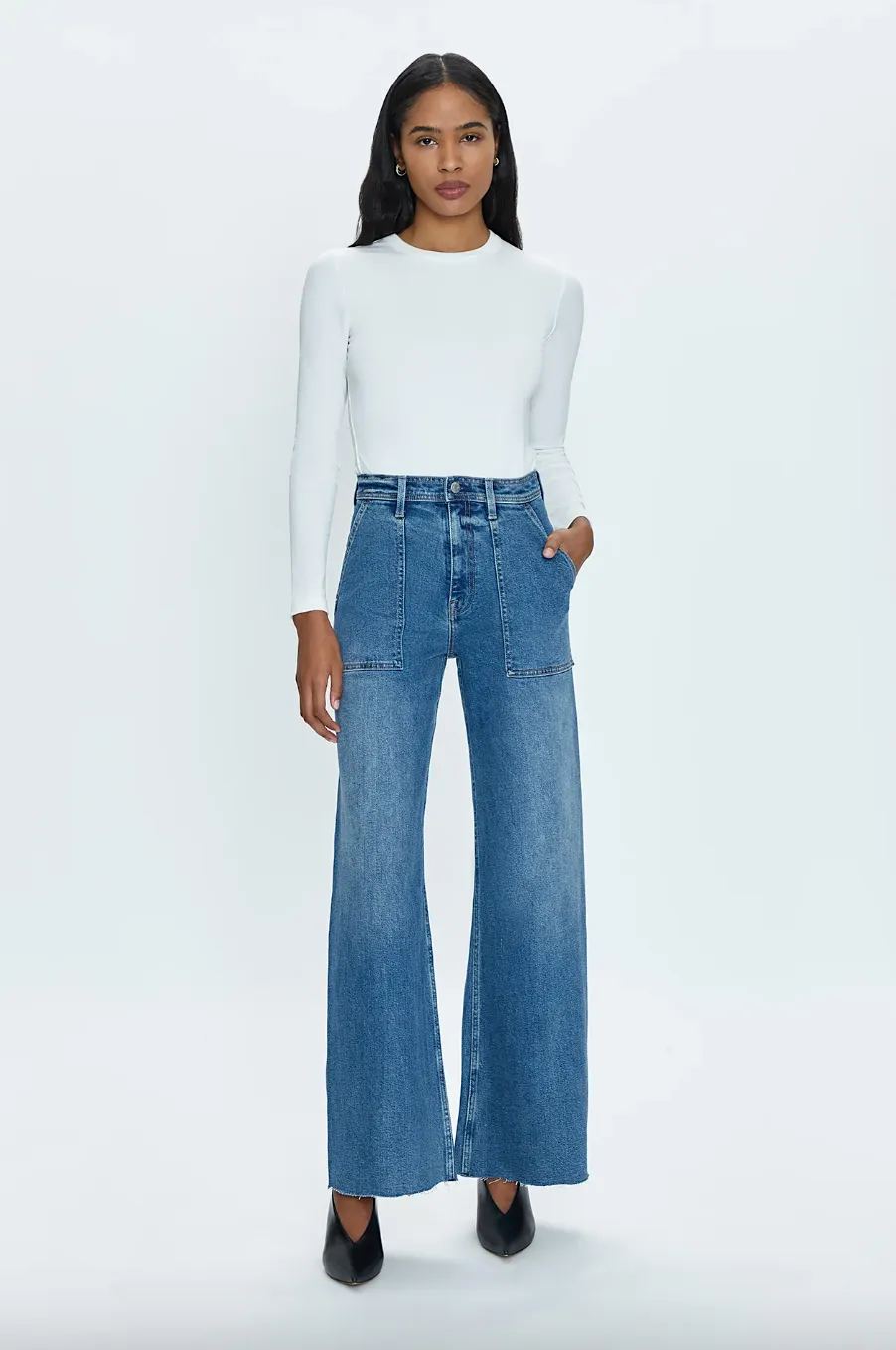 penny utility high rise wide leg - canal