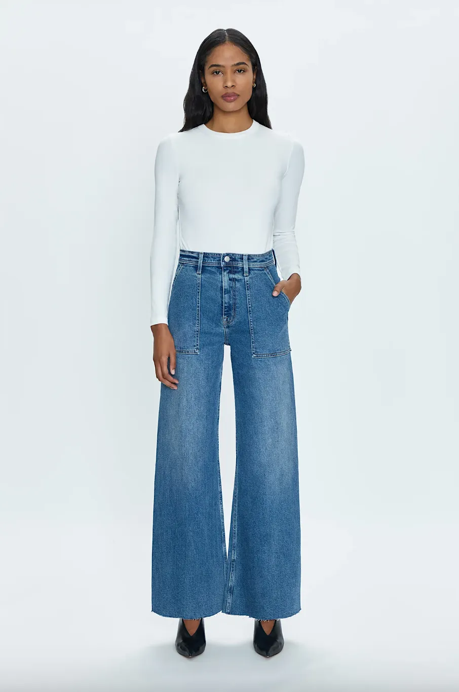 penny utility high rise wide leg - canal