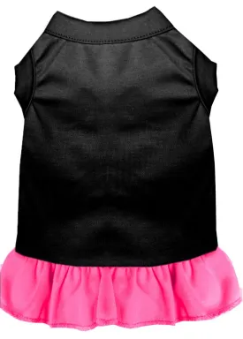 Plain Dress Black With Bright Pink Xxl (18)