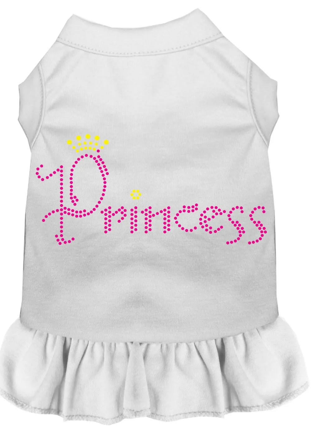 Princess Rhinestone Dress White Med (12)