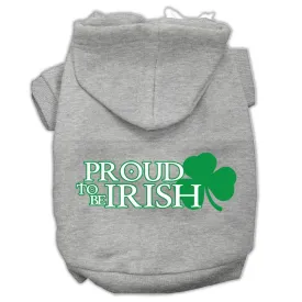 Proud To Be Irish Screen Print Pet Hoodies Grey Size Xl (16)