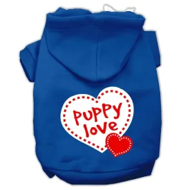 Puppy Love Screen Print Pet Hoodies Blue Size XXL (18)