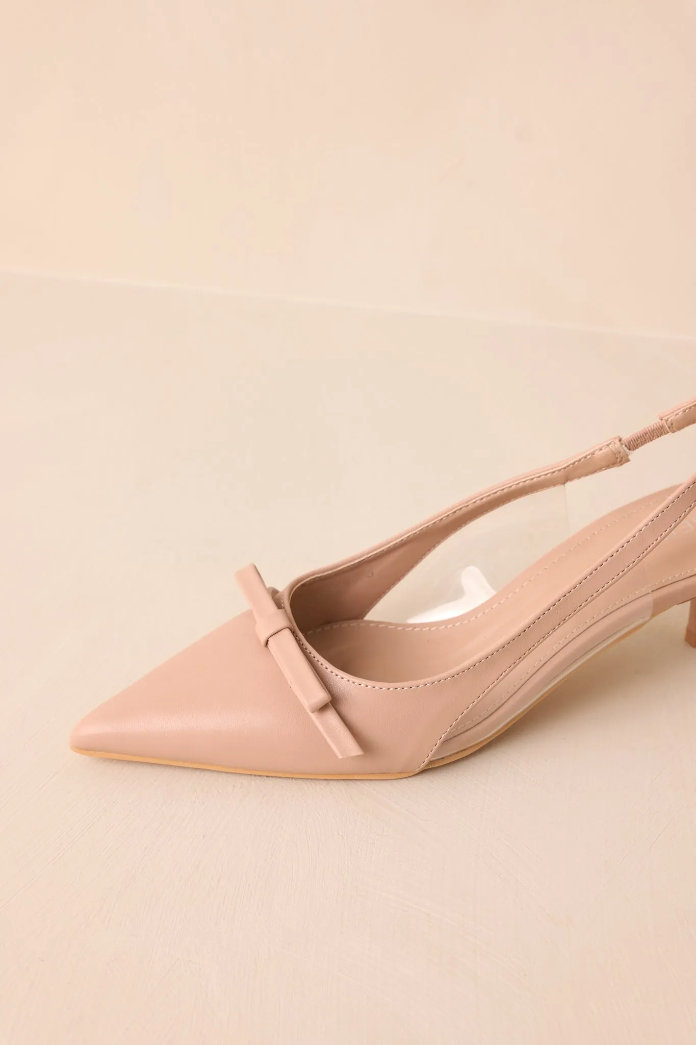 Regal Steps Beige Slingback Kitten Heels