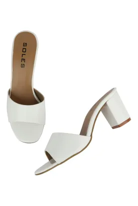 SOLES Women  White Heels