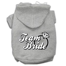 Team Bride Screen Print Pet Hoodies Grey Size Xl (16)