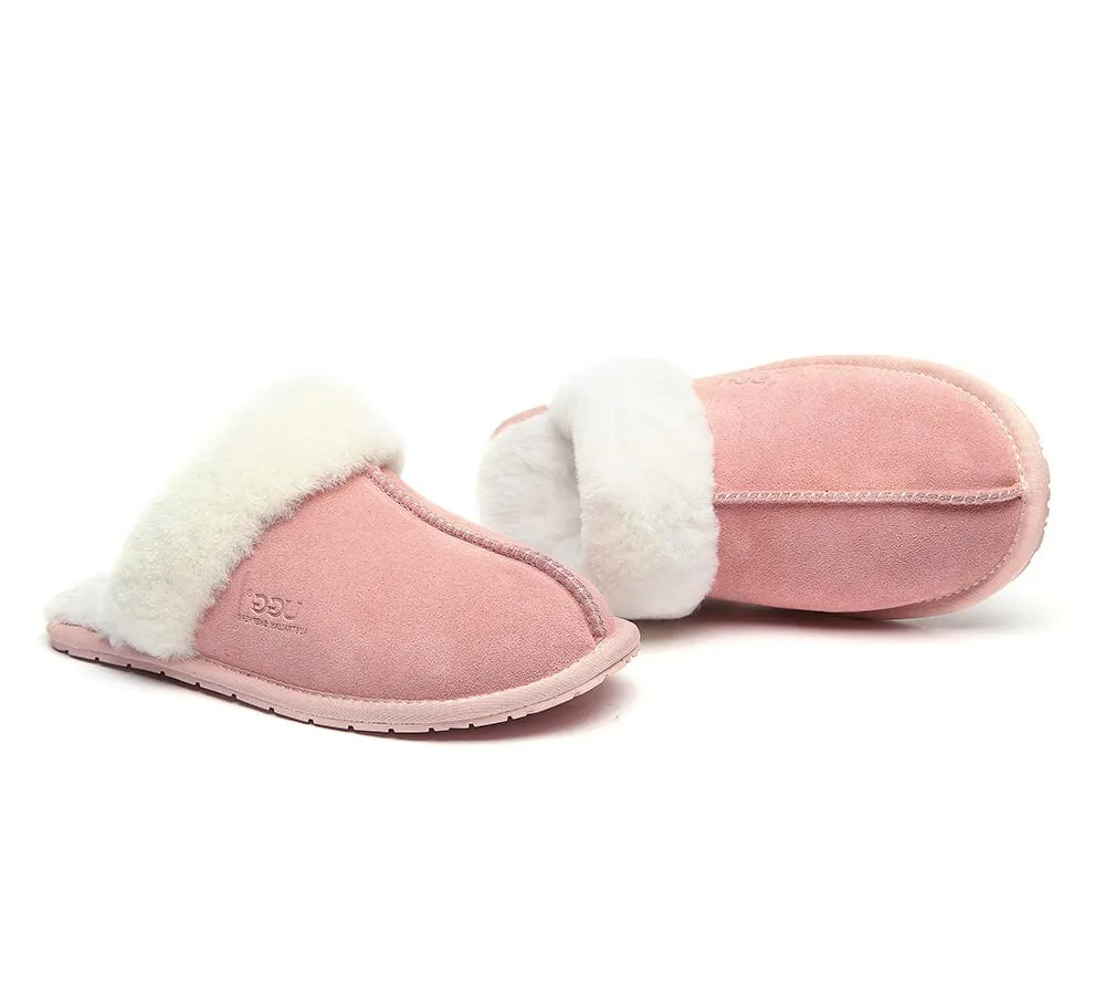 UGG Slippers Australia Sheepskin Wool Home Slippers Rosa Scuff