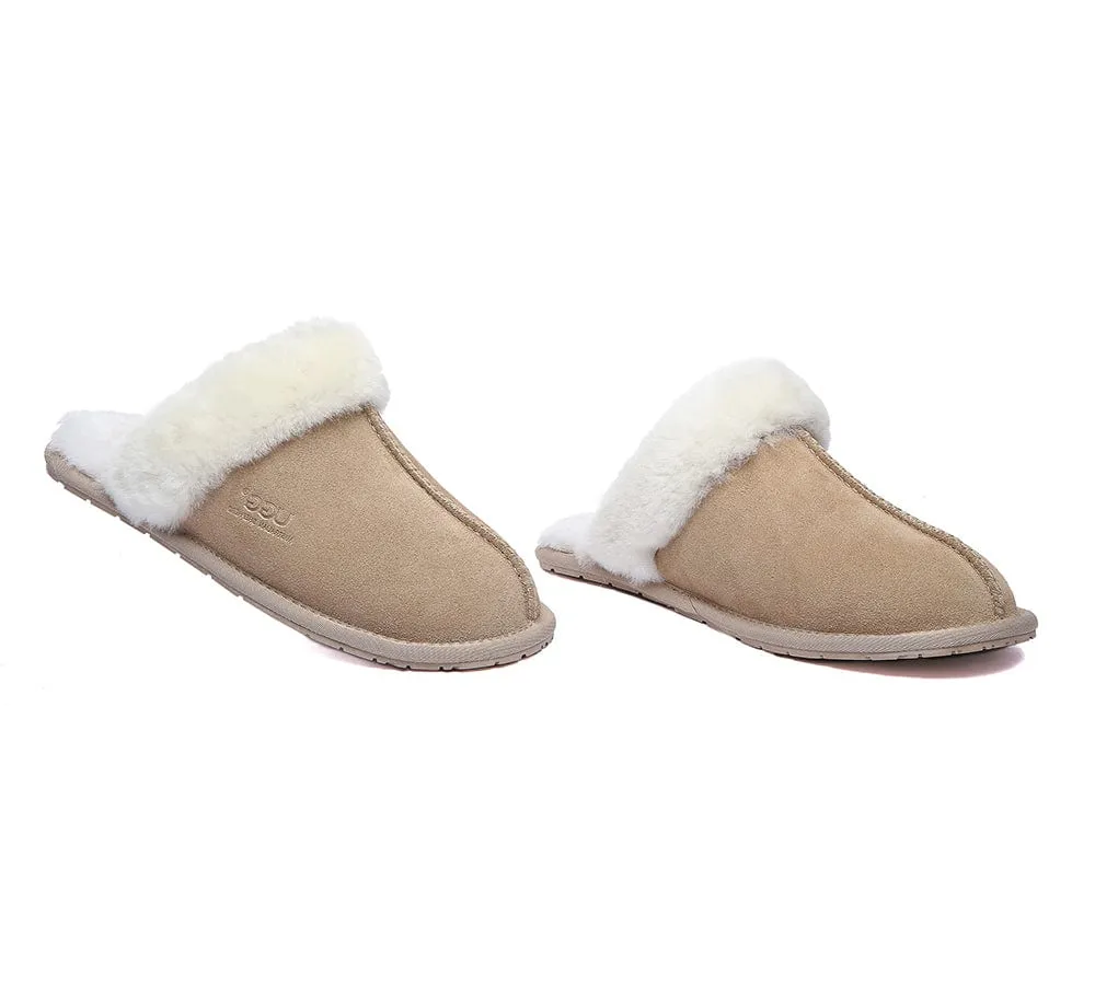 UGG Slippers Australia Sheepskin Wool Home Slippers Rosa Scuff